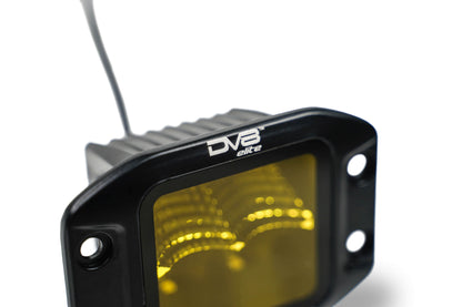 DV8 Offroad 3-Inch Elite Series LED Amber Flush Mount Pod Light BE3FMW40W-A