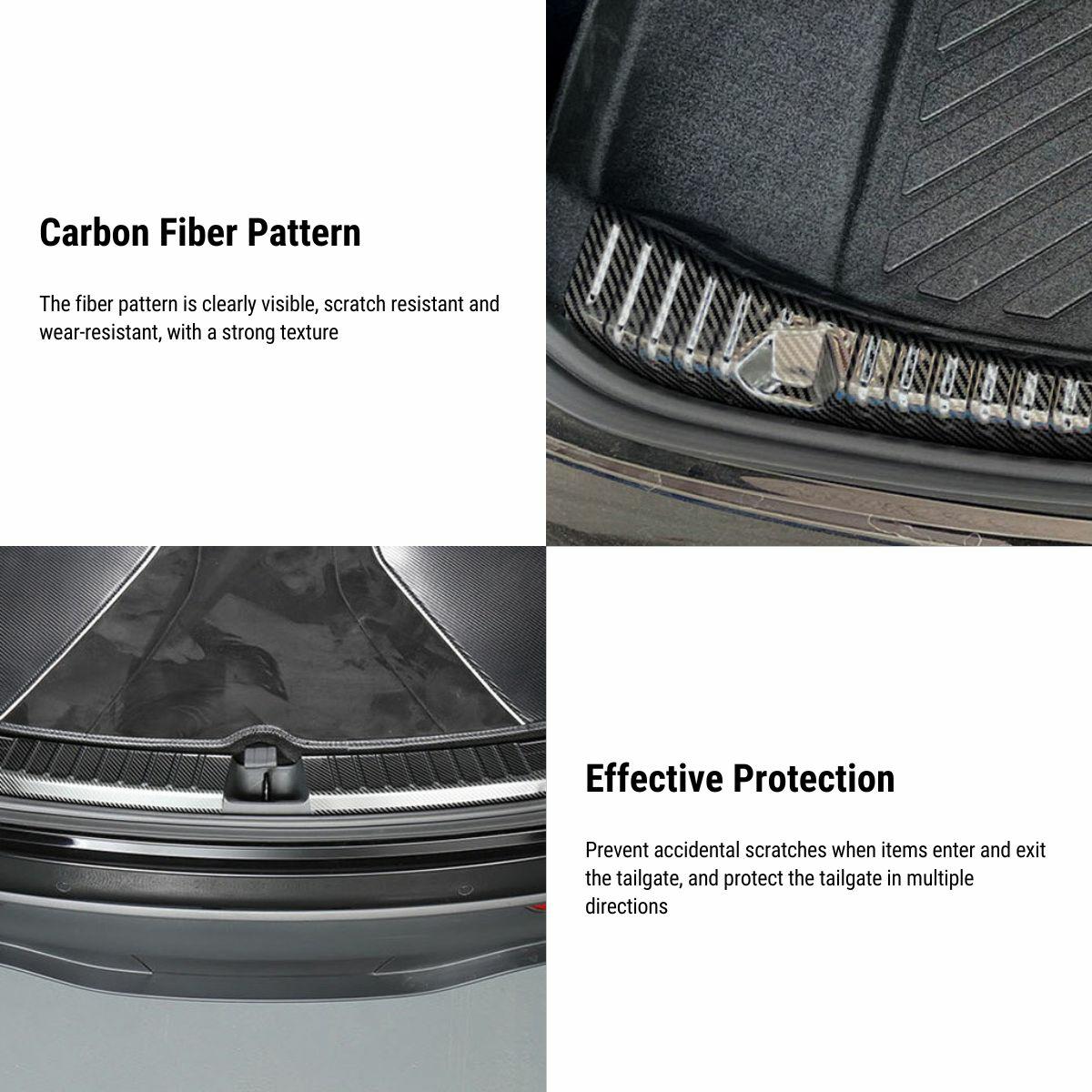 Anti-scratch Rear Bumper Protector for Tesla Model Y 2020-2025.03