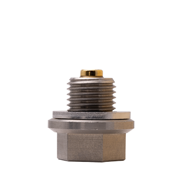 AP02 | GoldPlug | M14x1.5 | USA | Magnetic Drain Plug | Stainless | Fits All Honda/Acura oil pans | SW02 Washer Included |