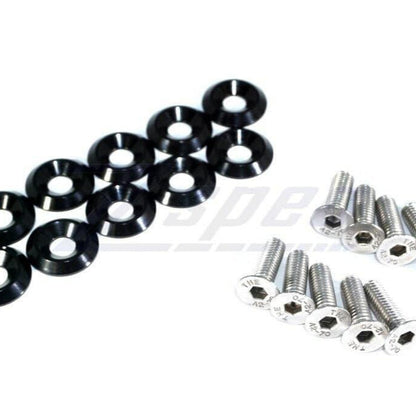 ZSPEC Metric Fender Fastener Kit, M6-1.0x20mm Fasteners, 10-Pack, Stainless & Billet
