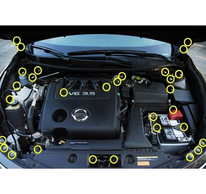 ZSPEC Stage-3 Dress Up Bolts® Fastener Kit for '07-12 Nissan Altima, Stainless & Billet
