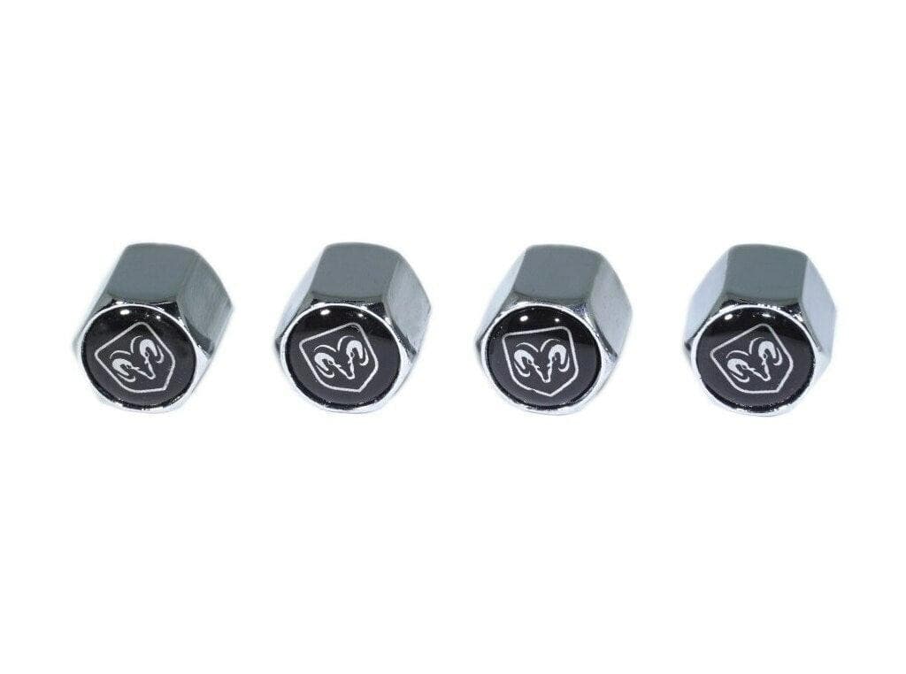 Chrome Valve Stem Tire Caps, Style: Dodge RAM