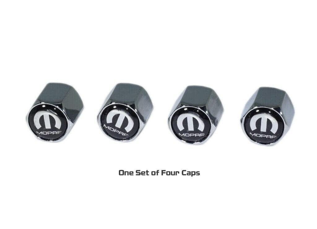 Chrome Valve Stem Tire Caps, Style: MOPAR