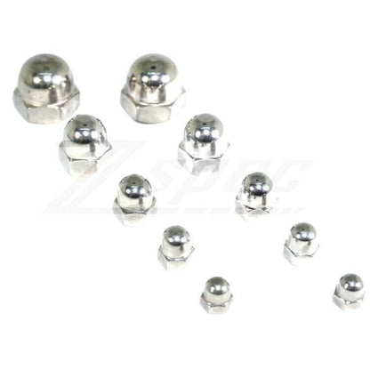 ZSPEC M10-1.5 Acorn Nuts, SUS304 Stainless Steel, 10-Pack