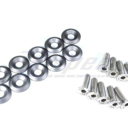 ZSPEC Metric Fender Fastener Kit, M6-1.0x20mm Fasteners, 10-Pack, Stainless & Billet