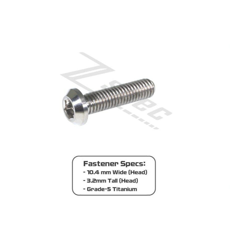 ZSPEC M6-1.0x24mm Dress Up Bolt® Fastener, Angled Head, Titanium Grade-5, Per Each