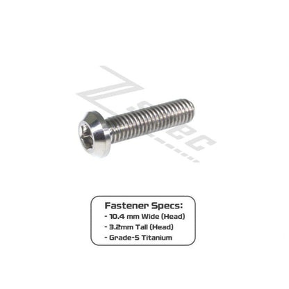 ZSPEC M6-1.0x24mm Dress Up Bolt® Fastener, Angled Head, Titanium Grade-5, Per Each