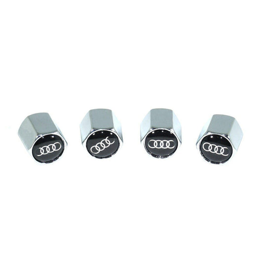 Chrome Valve Stem Tire Caps, Style: AUDI