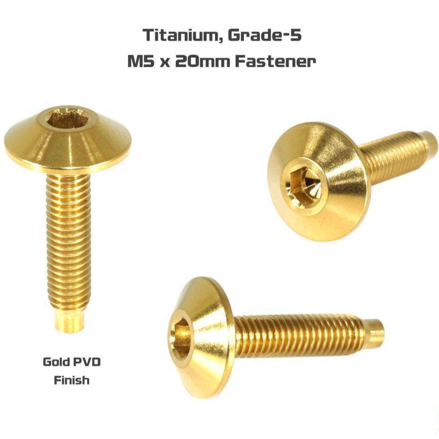 ZSPEC Low-Profile Body Kit Fastener, M5x20mm, Titanium w/ Rivet Nut, Per Each