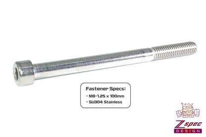 ZSPEC M8-1.25x100mm Socket-Cap SHSC Fasteners, Stainless, 10-Pack