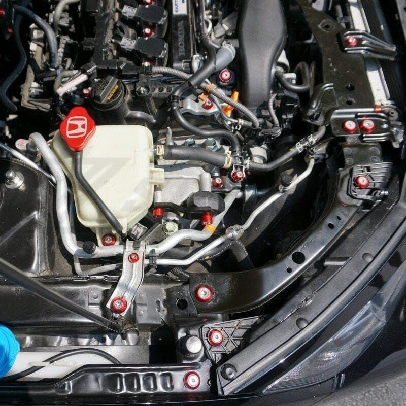 ZSPEC Stage-3 Dress Up Bolts® Fastener Kit for '17+ Honda Civic Si, Stainless & Billet