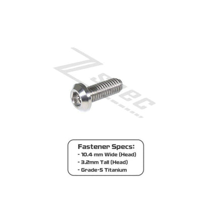 ZSPEC M6-1.0x16mm Dress Up Bolt® Fastener, Angled Head, Titanium Grade-5, Per Each