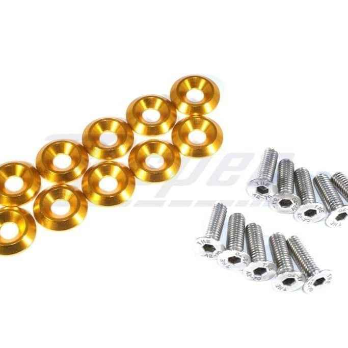 ZSPEC Metric Fender Fastener Kit, M6-1.0x20mm Fasteners, 10-Pack, Stainless & Billet