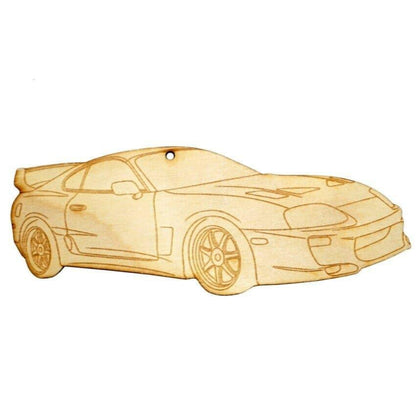 ZSPEC Laser-Engraved Birch Ornament, Style: Toyota Supra MKIV, ~5-inch Wide