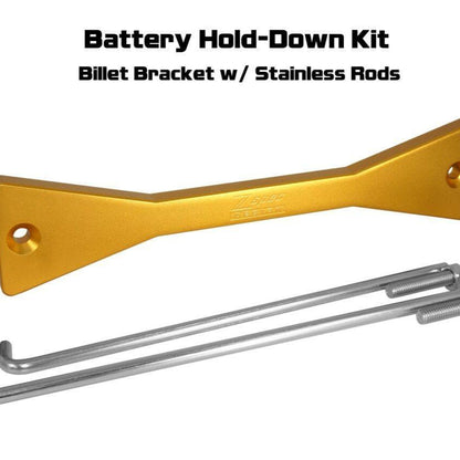 ZSPEC Battery Hold Down/Bracket, Billet Bracket w/ Stainless Hardware