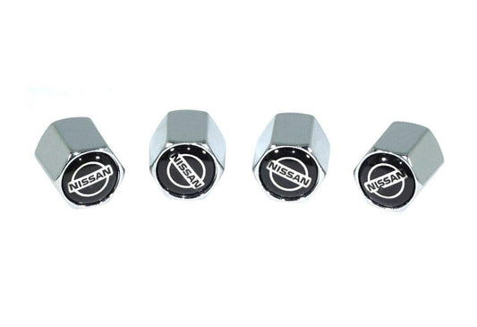 Chrome Valve Stem Tire Caps, Style: Nissan