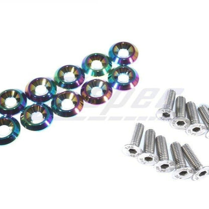 ZSPEC Metric Fender Fastener Kit, M6-1.0x20mm Fasteners, 10-Pack, Stainless & Billet