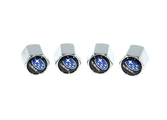 Chrome Valve Stem Tire Caps, Style: SUBARU