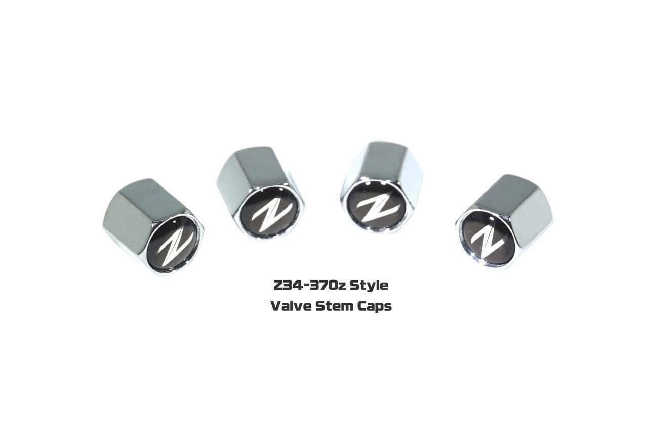 Chrome Valve Stem Tire Caps, Style: Nissan 370z Z34