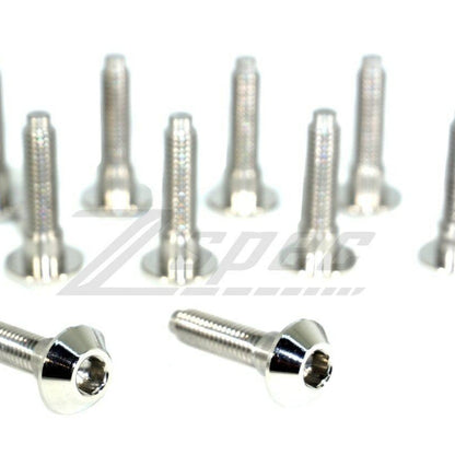ZSPEC M6x25mm Titanium Shank/Shoulder Bolts, Well or Rivet Nuts, 10-Pack