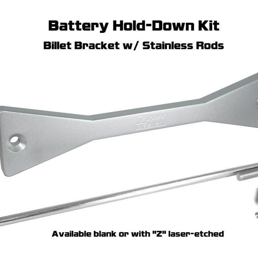 ZSPEC Battery Hold Down/Bracket for '09-20 Nissan 370z Z34, Billet w/ Stainless Hardware
