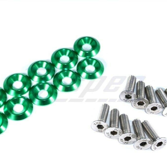 ZSPEC Metric Fender Fastener Kit, M6-1.0x20mm Fasteners, 10-Pack, Stainless & Billet