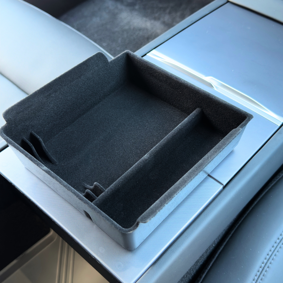 Flocked Center Console Trays for Refreshed Model 3 & Y