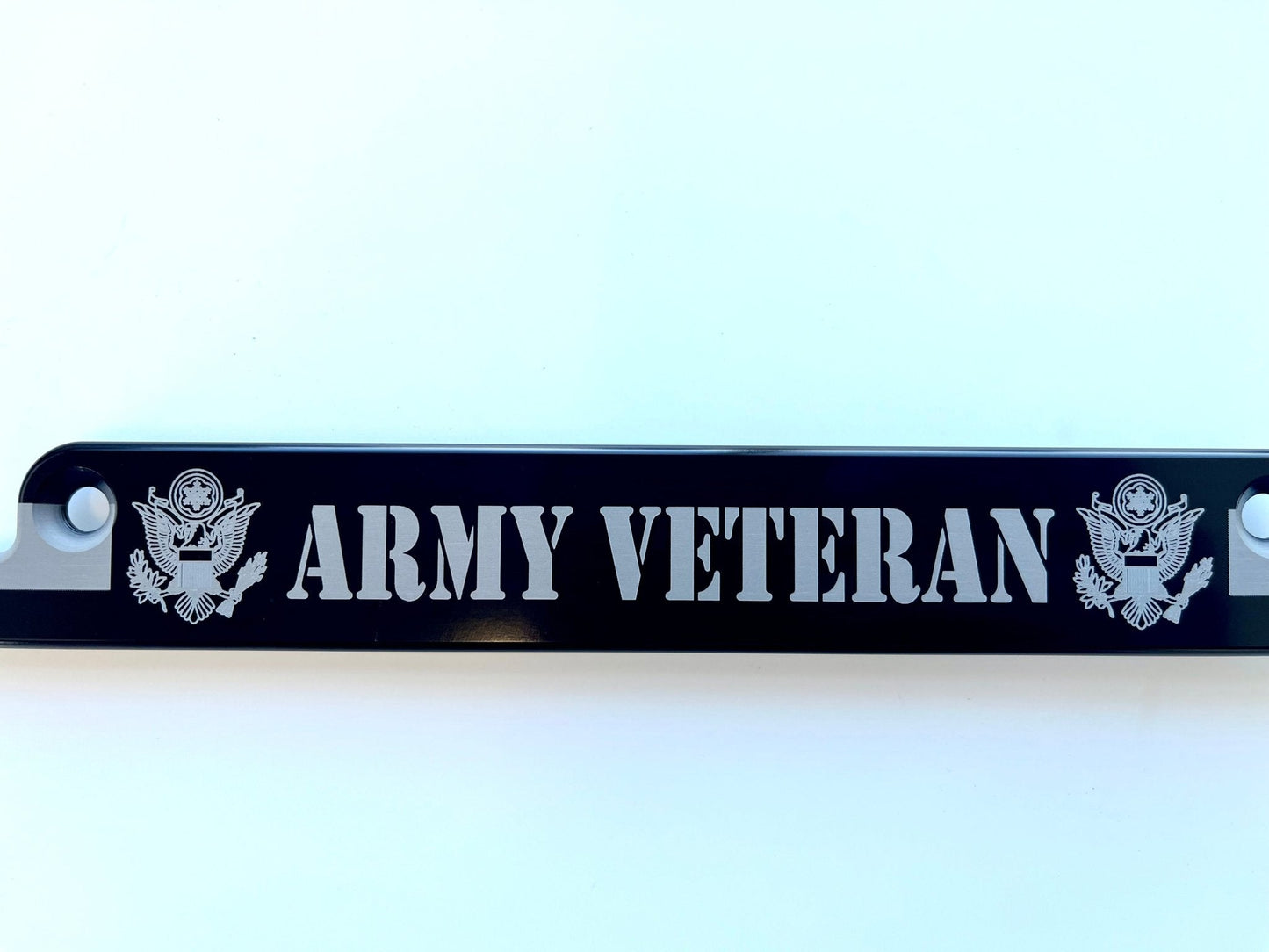 Army Veteran American Flag Billet Aluminum License Plate Frame