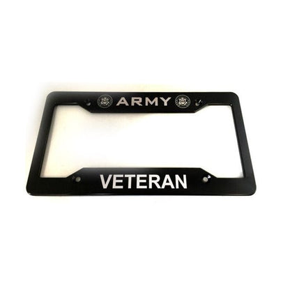 Army Veteran Billet Aluminum License Plate Frame