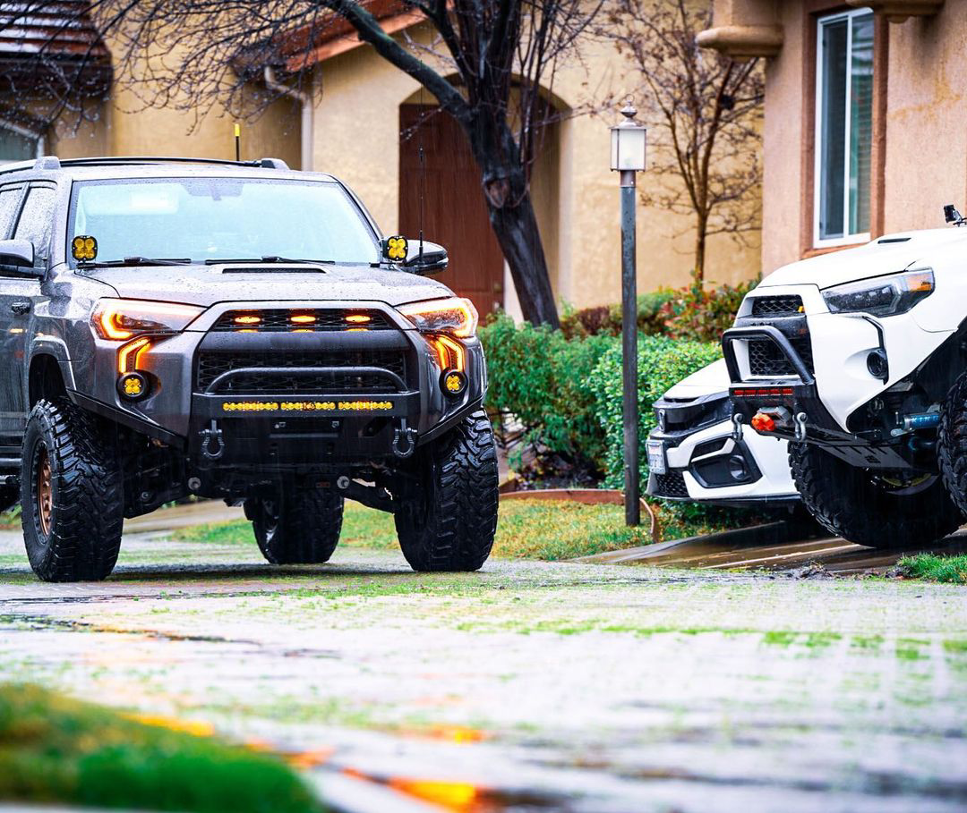 LED DRL Fog Light Fang Bezel Kit for 4Runner (2014-2024)