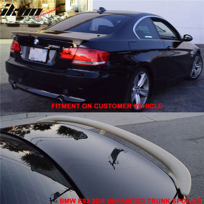 2007-2013 BMW E92 3 Series Coupe AC Rear Trunk Spoiler ABS
