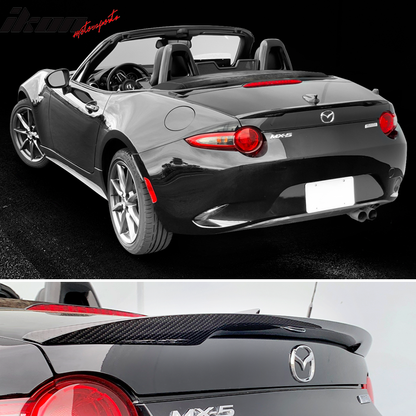 2016-2025 Mazda MX-5 Miata 4TH ND P Style Carbon Fiber Rear Spoiler Wi