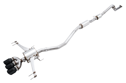 AWE Tuning Touring Edition Exhaust for FK8 Civic Type R (includes Front Pipe and DualPhase Mid Pipe) - Triple Diamond Black Tips 3015-43000