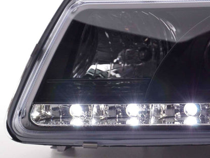 Audi A3 (8L) Black LED Headlights with Daytime Running Lights  (1996-2000)