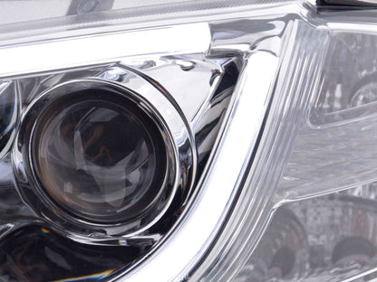Audi A3 (8P 8PA) Chrome LED Headlights with Daytime Running Lights (2003-2008)