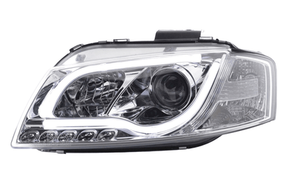 Audi A3 (8P 8PA) Chrome LED Headlights with Daytime Running Lights (2008-2012)