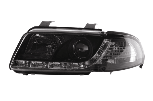 Audi A4 (B5 8D) Black LED Headlights with Daytime Running Lights (1999-2001)