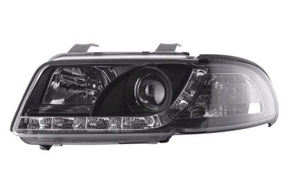 Audi A4 (B5 8D) Black LED Headlights with Daytime Running Lights (1999-2001) - With R87 approval
