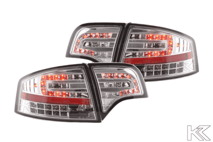 Audi A4 (B7/8E) Sedan Chrome Clear LED Taillights Set (2004-2007)