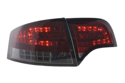 Audi A4 (B7/8E) Sedan Red Smoke LED Taillights Set w/ LED Indicators (2004-2007)
