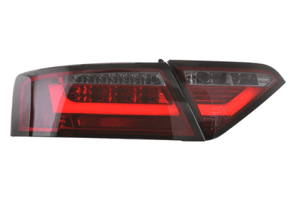 Audi A5 (B8-8T) Coupe Red Smoke LED LightBar Taillights (2007-2011) - For Halogen Models
