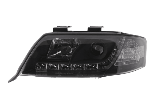 Audi A6 (C5 4B) Black LED Headlights with Daytime Running Lights (1997-2001)