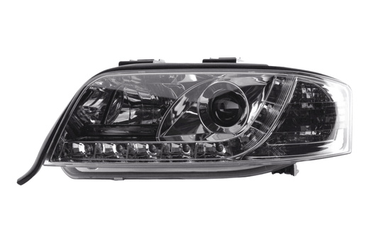 Audi A6 (C5 4B) Chrome LED Headlights with Daytime Running Lights (2001-2004)