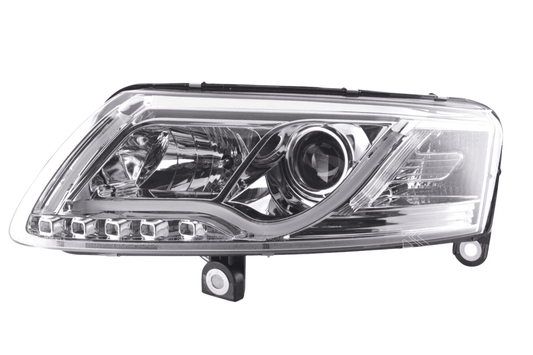 Audi A6 (C6 4F) Chrome LED Headlights with Daytime Running Lights (2004-2008)