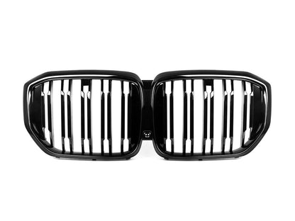 AutoTecknic Dual-Slats Gloss Black Front Grille - BMW G05 X5 Pre-LCI