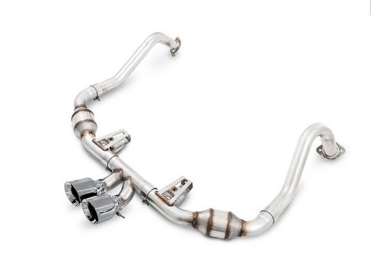 AWE Tuning Touring Edition Exhaust for Porsche 718 Boxster / Cayman - Chrome Silver Tips 3015-32080