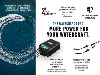 WaveCharge Pro 2-Bank 12V 20 Amp Battery Charger and Maintainer