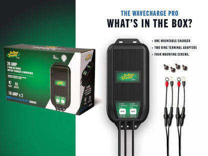 WaveCharge Pro 2-Bank 12V 20 Amp Battery Charger and Maintainer