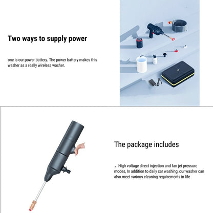 BAYU Portable Pressure Washer | 130W 200PSI | 40-Min Runtime | Complete Kit