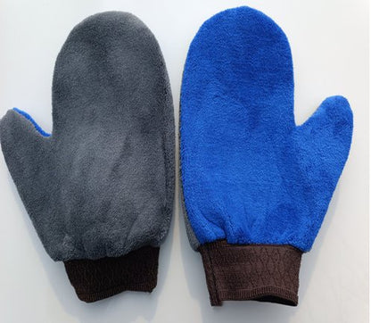 Bear Paw Coral Fleece Cleaning Gloves (2-Pack) | Scratch-Free | Lint-Free | 3 Colors